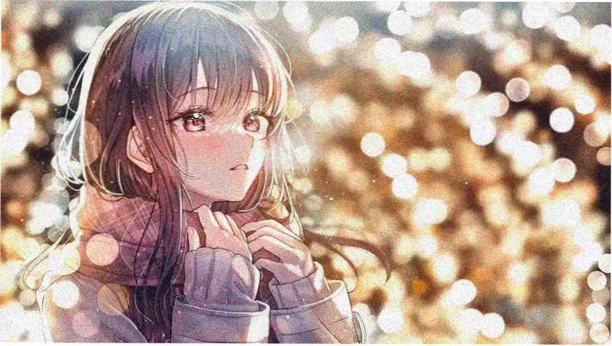 卖花姑娘电影完整版剧照一：少女在街巷卖花